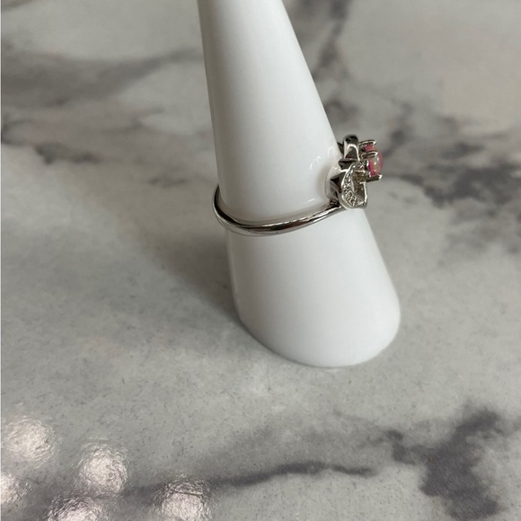 Sterling silver heart opal ring - Picture 5 of 5